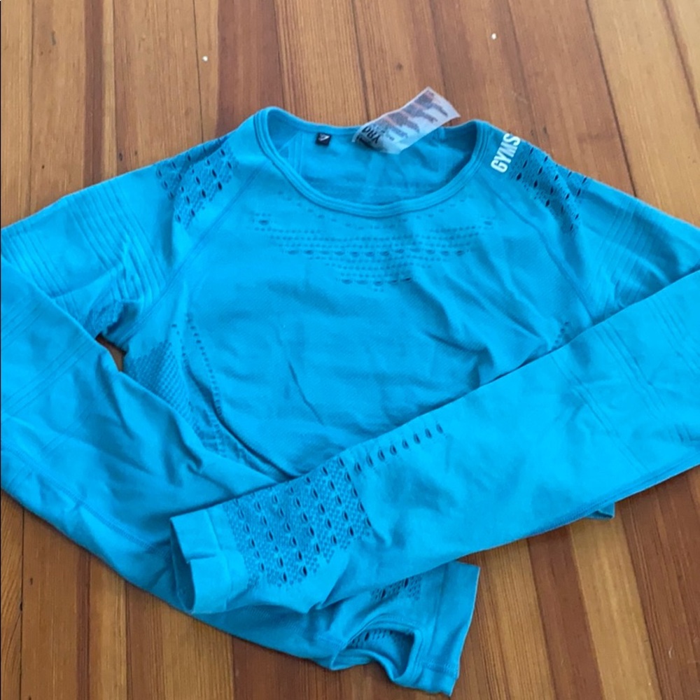 Gymshark crop top flawless knit collection.